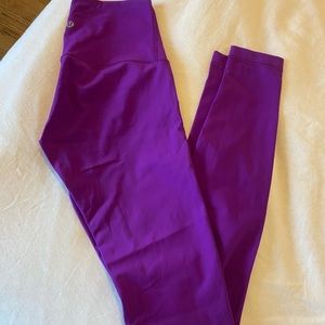 Lululemon High Waisted Magenta Aligns